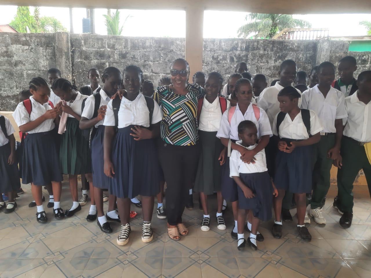 Students learning in Liberia